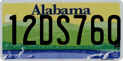 AL license plate 12DS760