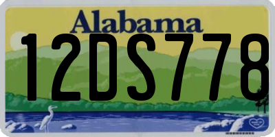 AL license plate 12DS778