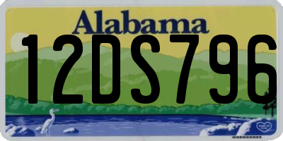 AL license plate 12DS796
