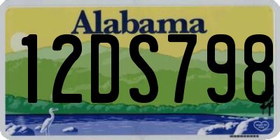 AL license plate 12DS798