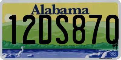 AL license plate 12DS870