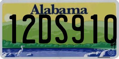 AL license plate 12DS910
