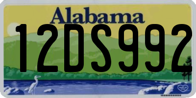 AL license plate 12DS992