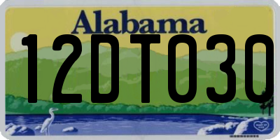 AL license plate 12DT030
