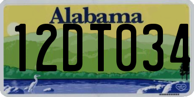 AL license plate 12DT034