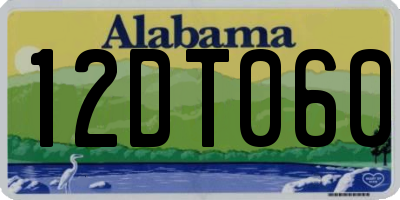 AL license plate 12DT060