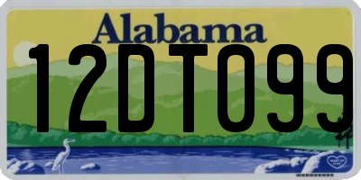 AL license plate 12DT099