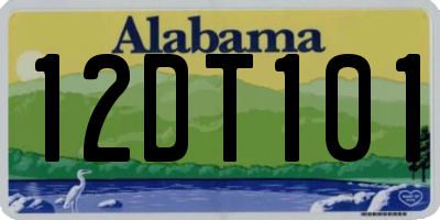 AL license plate 12DT101