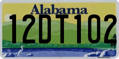 AL license plate 12DT102