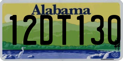 AL license plate 12DT130