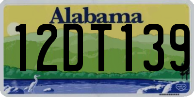 AL license plate 12DT139