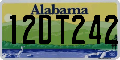 AL license plate 12DT242