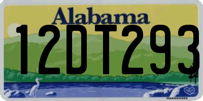 AL license plate 12DT293