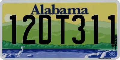 AL license plate 12DT311