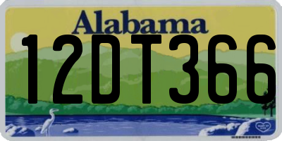AL license plate 12DT366