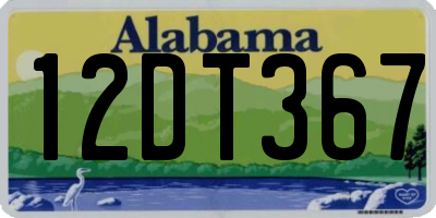 AL license plate 12DT367