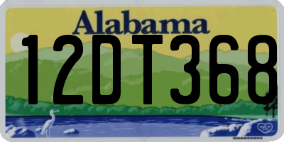 AL license plate 12DT368