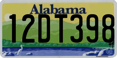 AL license plate 12DT398