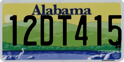 AL license plate 12DT415