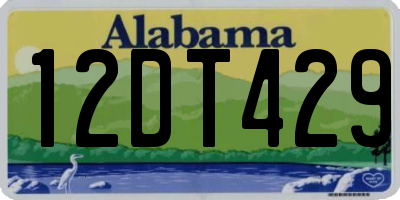 AL license plate 12DT429