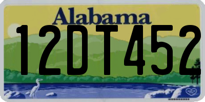 AL license plate 12DT452