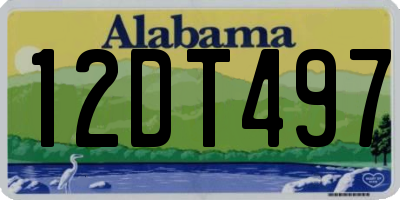 AL license plate 12DT497