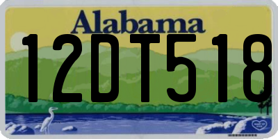 AL license plate 12DT518