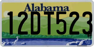 AL license plate 12DT523