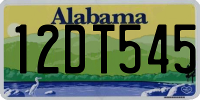 AL license plate 12DT545