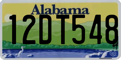 AL license plate 12DT548