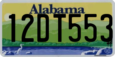 AL license plate 12DT553