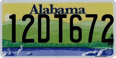 AL license plate 12DT672