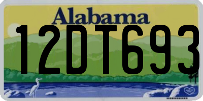 AL license plate 12DT693