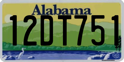 AL license plate 12DT751