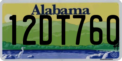 AL license plate 12DT760