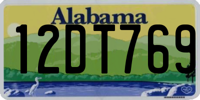 AL license plate 12DT769