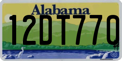 AL license plate 12DT770