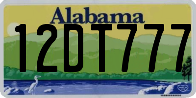 AL license plate 12DT777