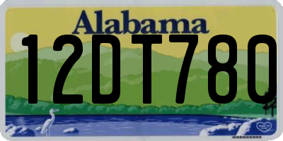 AL license plate 12DT780