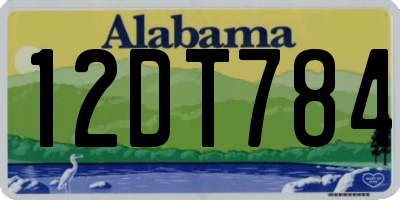 AL license plate 12DT784