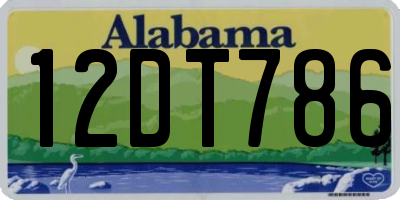AL license plate 12DT786