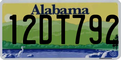 AL license plate 12DT792