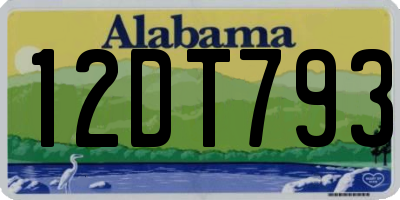 AL license plate 12DT793
