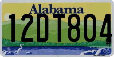 AL license plate 12DT804