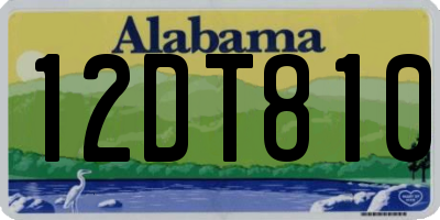 AL license plate 12DT810