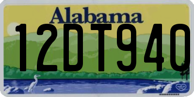 AL license plate 12DT940