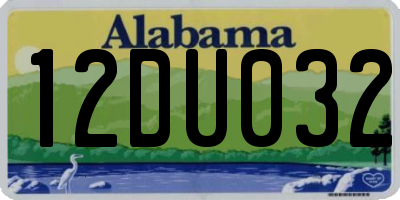 AL license plate 12DU032
