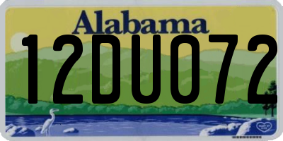 AL license plate 12DU072