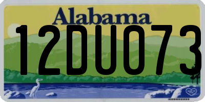 AL license plate 12DU073