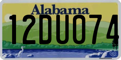 AL license plate 12DU074